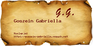 Goszein Gabriella névjegykártya